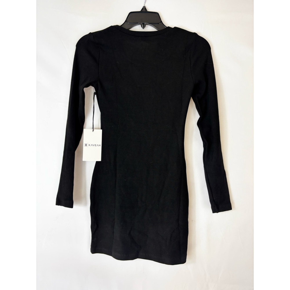 Naveah Long Sleeve Dress body con ￼Size L Black will fit women’s small ￼ - Picture 5 of 5